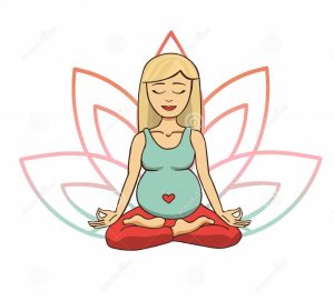 prenatal-yoga-vector-illustration-young-cute-blonde-girl-meditating-lotus-position-flower-petals-pink-blue-grad-120308613